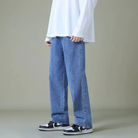 Thumbnail for Men's Denim Wide-Leg Pants