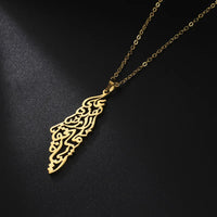 Thumbnail for Arabic Calligraphy Palestine Pendant Necklace