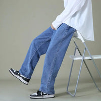 Thumbnail for Men's Denim Wide-Leg Pants