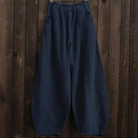 Thumbnail for Cotton Linen Style Bloomers Wide Leg Pants