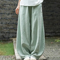 Thumbnail for Cotton Linen Style Bloomers Wide Leg Pants
