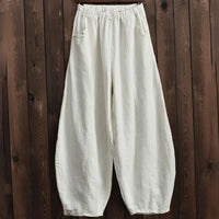 Thumbnail for Cotton Linen Style Bloomers Wide Leg Pants