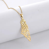 Thumbnail for Arabic Calligraphy Palestine Pendant Necklace