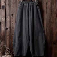 Thumbnail for Cotton Linen Style Bloomers Wide Leg Pants