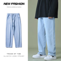 Thumbnail for Men's Denim Wide-Leg Pants