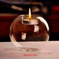 Thumbnail for Transparent Glass Candle Holder