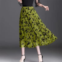 Thumbnail for Mesh Floral Skirt For Women