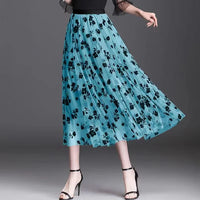 Thumbnail for Mesh Floral Skirt For Women