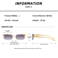 Thumbnail for Rimless Square Sunglasses