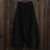 Thumbnail for Cotton Linen Style Bloomers Wide Leg Pants