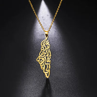 Thumbnail for Arabic Calligraphy Palestine Pendant Necklace