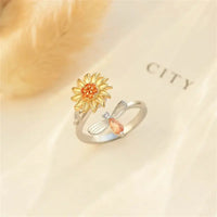 Thumbnail for Sunflower Bee Fidget Ring Gifts