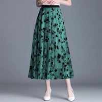 Thumbnail for Mesh Floral Skirt For Women