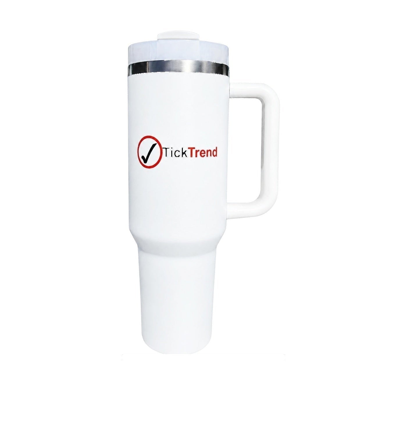 TickTrend 40 oz insulated tumbler with handle and straw lid