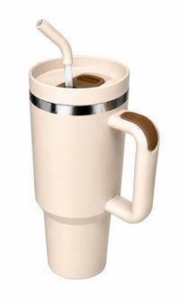 40oz Insulated Travel Tumbler with Handle & Straw Lid