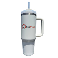 TickTrend 40oz Insulated Tumbler with Handle and Straw Lid