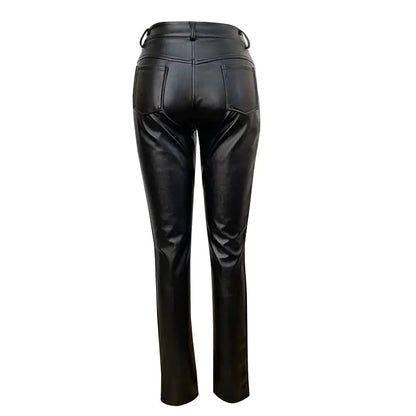 On The Run High Waist Slimming Faux Leather Pants