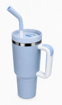 40oz Insulated Travel Tumbler with Handle & Straw Lid