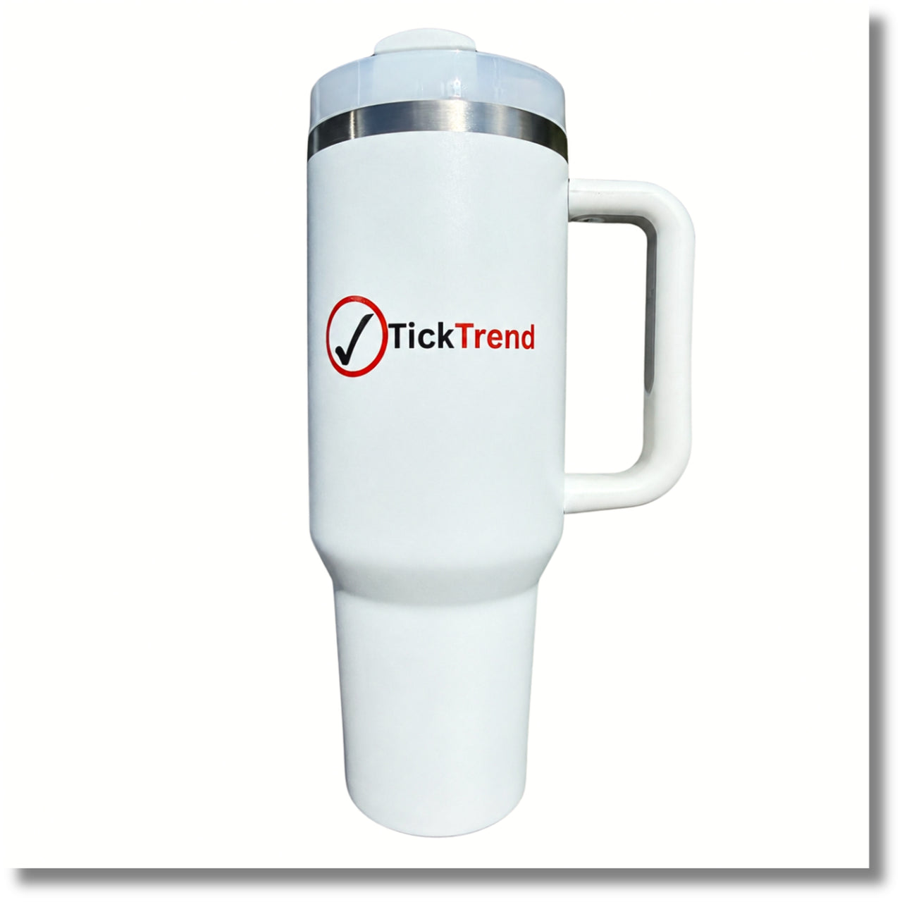 TickTrend 40oz Insulated Tumbler with Handle and Straw Lid