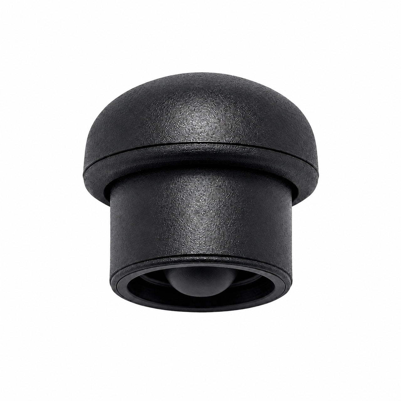 Black magnetic silicone straw cover cap for 40oz tumblers. Reusable food-grade straw protector helps keep drinking straws clean from dust, debris, insects, and germs while providing a secure magnetic closure.
