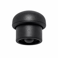 Black magnetic silicone straw cover cap for 40oz tumblers. Reusable food-grade straw protector helps keep drinking straws clean from dust, debris, insects, and germs while providing a secure magnetic closure.