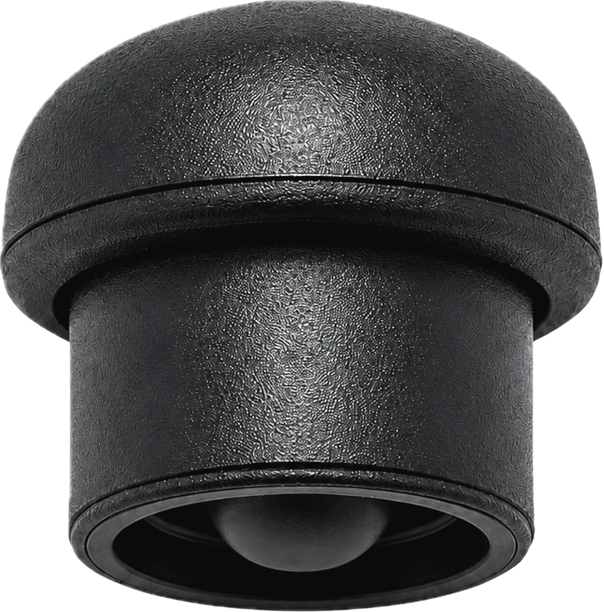 Close-up of a black silicone magnetic straw cover cap, designed for 40oz tumbler straws to help protect drinks from dust, spills, and debris.