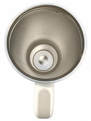 Top view of the stainless steel interior of a TickTrend 40 oz insulated tumbler