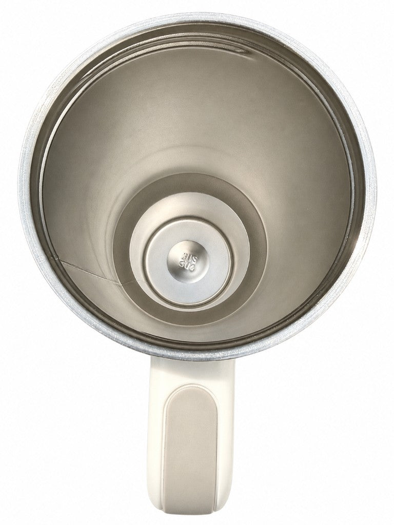Top view of the stainless steel interior of a TickTrend 40 oz insulated tumbler